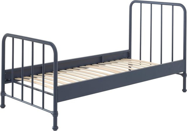 Vipack Metallbett BRONXX in Blau, modern und matt, B/T/H: 90 x 200 cm
