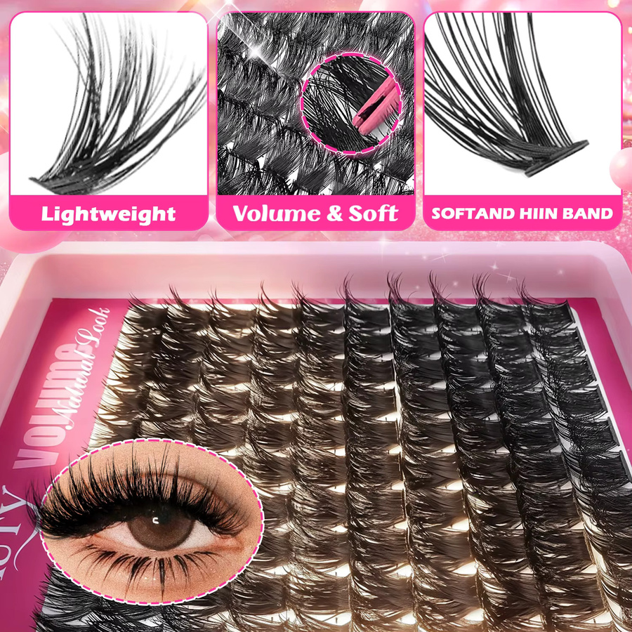 QUEENICE Künstliche Wimpern 100D, 150 Stück, Natürlich - Bild 6