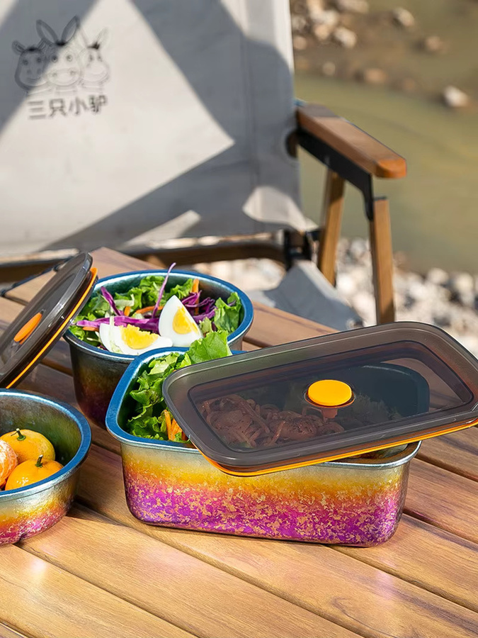 TiTo Titan Reintitan Lunchbox Multifunktionale Frischhaltebox für Haushalt und Outdoor, 1000ml - Bild 3