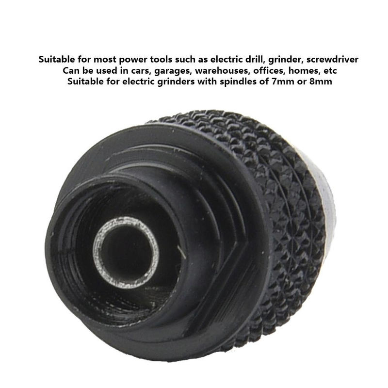 Neoglint 8mm Drei-Backen-Bohrfutter Spannzangenadapter Konverter für Elektroschrauber und Bohrmaschinen in Schwarz mit langem Schwanz - Bild 5