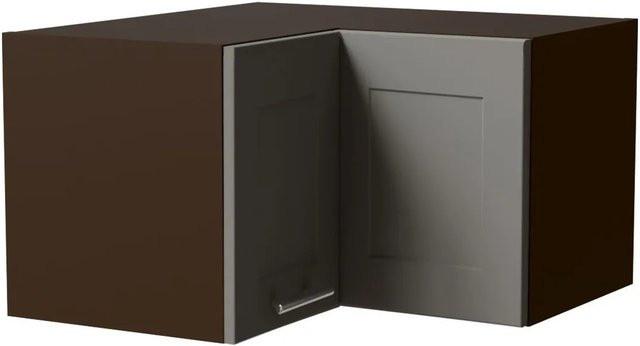 Feldmann-Wohnen Eckhängeschrank Oslo W12/60/36 in Lava / Dust Grey Matt mit Soft-Close-Türen, B/T/H: 60 x 60 x 36 cm - Bild 1