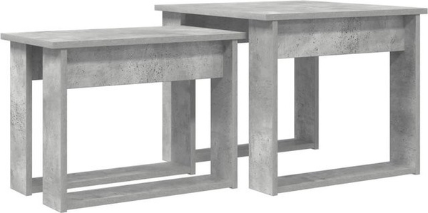vidaXL Kaffeetisch Set 2-teilig in Betongrau und Holzwerkstoff im modernen Design