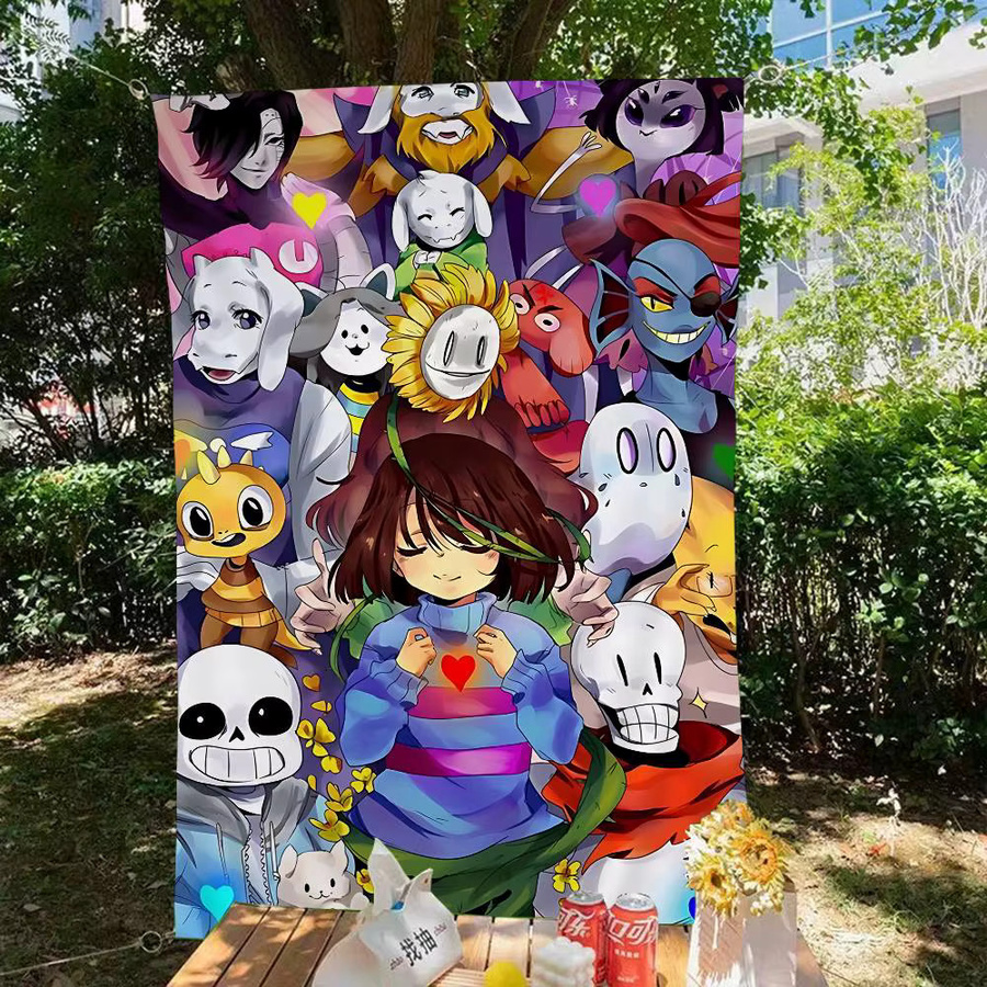 Beast Kingdom Undertale Vintage Banner Dekoration mit Anime Design, Mehrfarbig, B: 70 cm, H: 50 cm - Bild 6