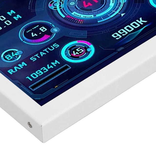 mfySpace 5-Zoll Computer-Temperaturmonitor in Weiß für CPU GPU RAM Datenanzeige via USB-C für Windows und AIDA64 - Bild 1