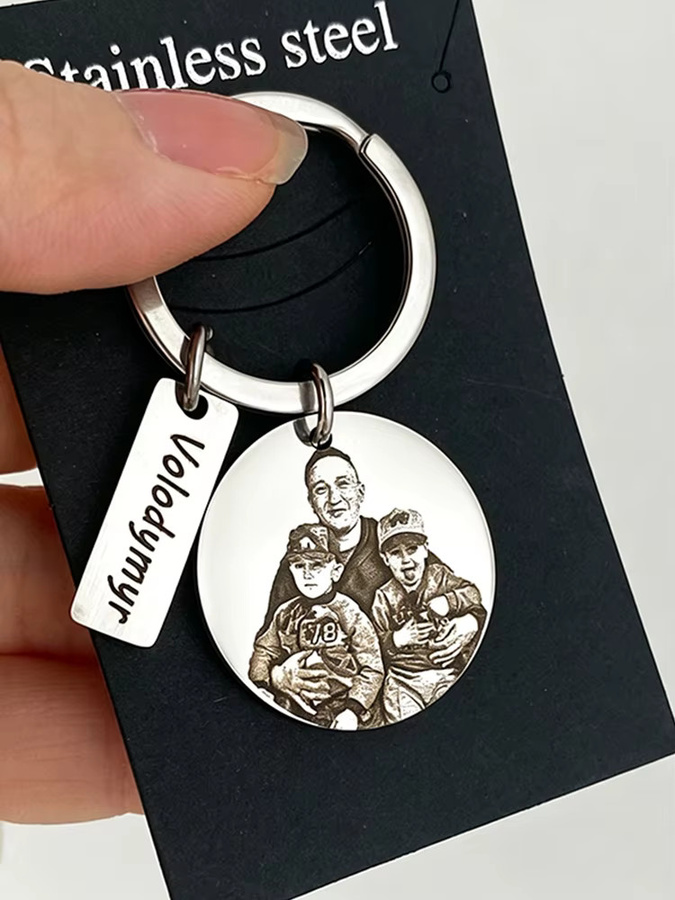 Schlüsselanhänger Edelstahl, personalisiert, Unisex - Bild 5