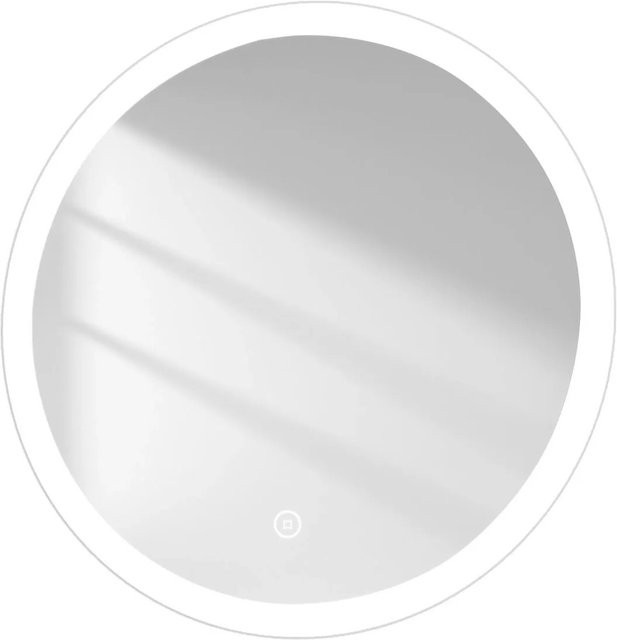 Emke Rund Badezimmerspiegel mit Touch-Schalter und dimmbarer CCT-Beleuchtung in Weiß, Durchmesser: 60 cm - Bild 1