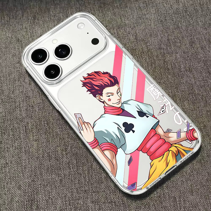 H-Hunter Hisoka Anime Handyhülle für iPhone 11 bis 17 Pro Max Plus und weitere Modelle, Transparent Klar - Bild 3
