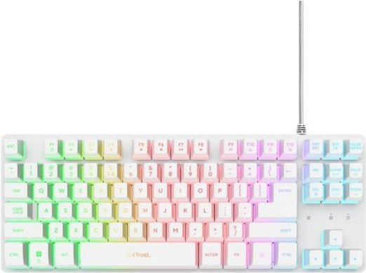 Trust Gaming GXT 833 THADO TKL Tastatur Weiß - Bild 1