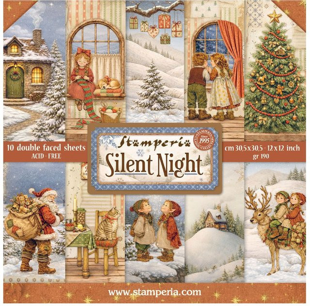 Stamperia Scrapbook-Block Silent Night in Multicolor mit 30,5 x 19,0 cm - Bild 1