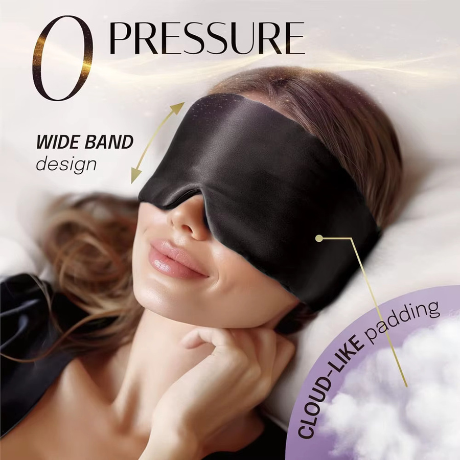 Schlafmaske aus 100 % Maulbeerseide, Augenklappe, Unisex - Bild 3