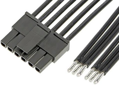 Molex Buchsengehäuse-Kabel mit 6 Polen in Schwarz (2147511062) - Bild 1