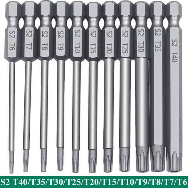 Sanke Rescue Magnetisches Sicherheitsschraubendreher Bit Set mit 11-12 Stück Hex Bits und Torx in Silber, Länge: 50 mm oder 100 mm - Bild 1
