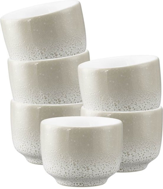Seltmann Weiden Espressotassen Sento Home ohne Henkel, Keramik, Weiß, 6er Set, 80 ml - Bild 1