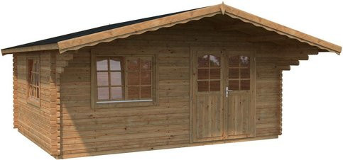 PALMAKO Blockbohlenhaus Sally aus Holz in Braun, B/H/T: 577 x 267 x 390 cm - Bild 1