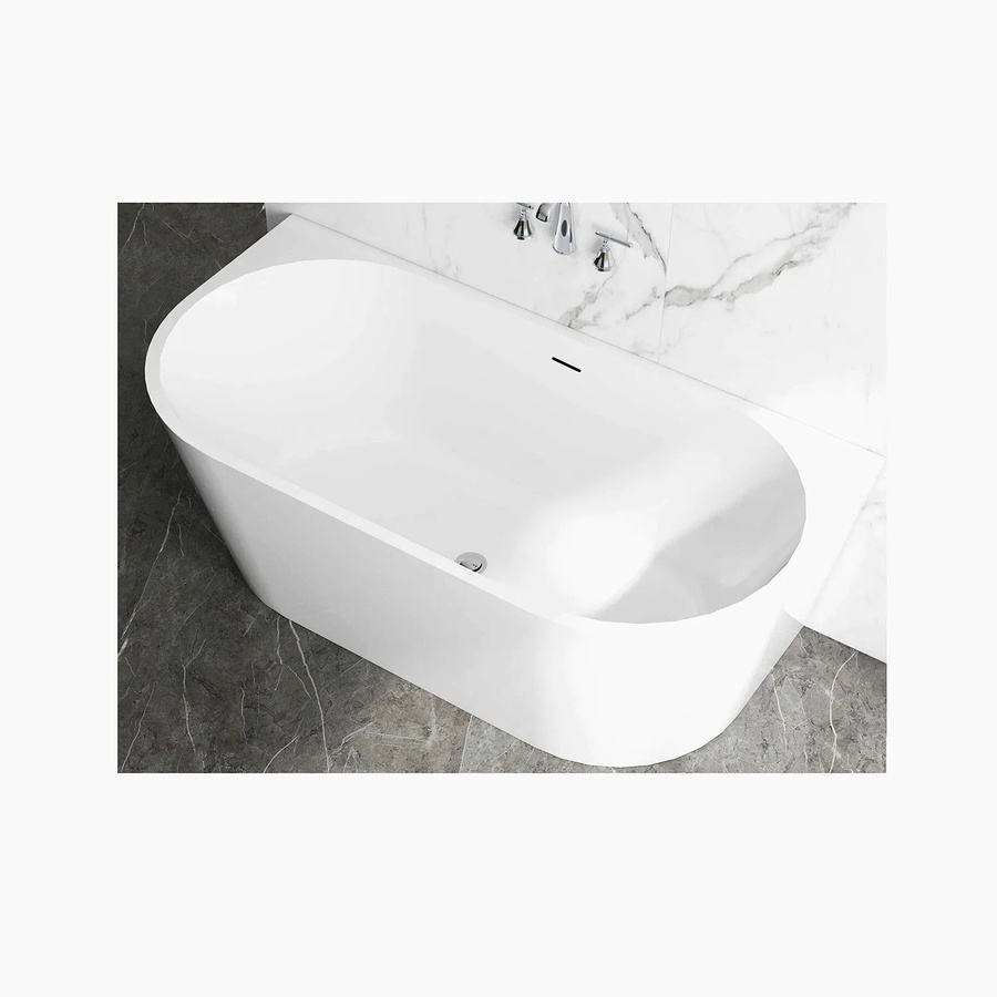 Freistehende Acrylbadewanne Duschparadies in Weiß mit Siphon Set, B/T/H: 170 x 80 x 60 cm - Bild 2