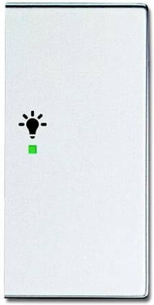 Busch-Jaeger 2fach Abdeckung Symbolwippe Licht free@home in Weißaluminium (RAL 9006) - Bild 1