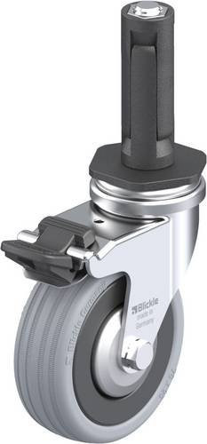 Blickle LRA-VPA 75G-FI-FA-ER02 Lenkrolle mit Feststeller in Grau und Schwarz, Rad-Durchmesser: 75 mm, Tragfähigkeit: 60 kg - Bild 1
