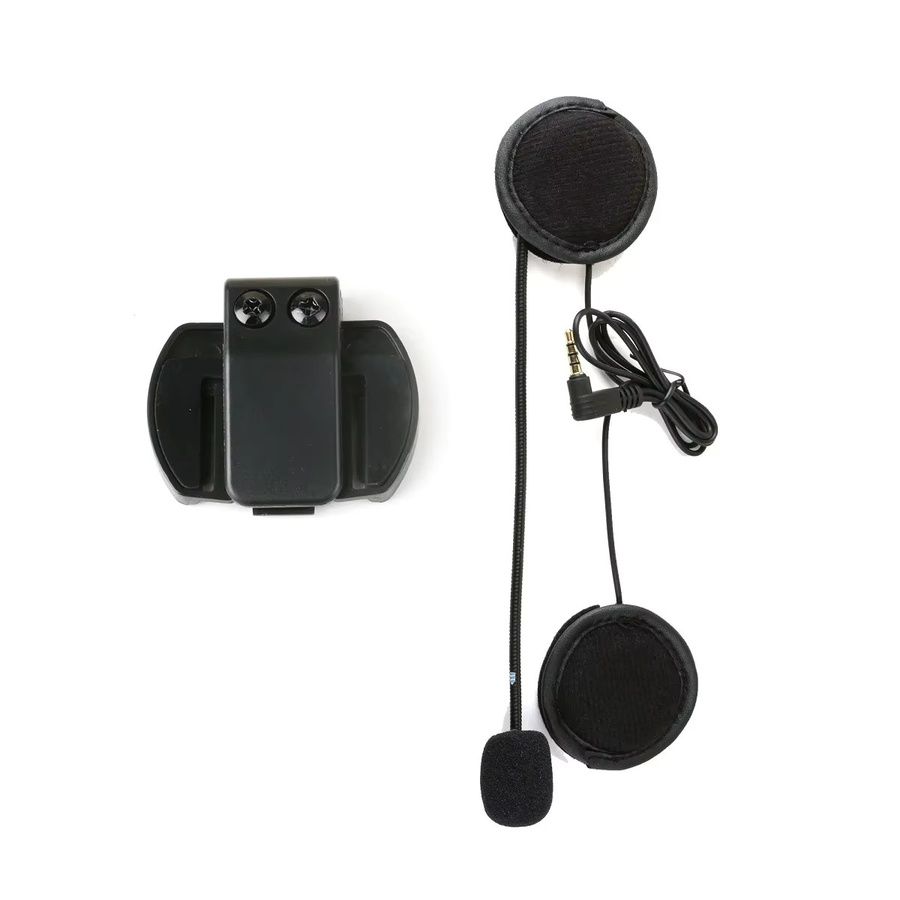 EJEAS V6 PRO Motorrad Bluetooth Intercom Headset mit Clip-Mikrofon und 3,5mm Klinkenanschluss in Schwarz - Bild 2