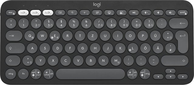 Logitech Pebble Keys 2 K380s Tastatur kabellos Bluetooth in Graphit - Bild 2