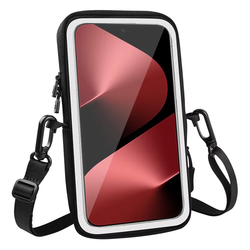 Haissky Touchscreen-Handytasche mit verstellbarem Umhängeband und Aufbewahrungstasche für iPhone 17 16 15 14 13 Pro Max Air Plus, Schwarz - Bild 7