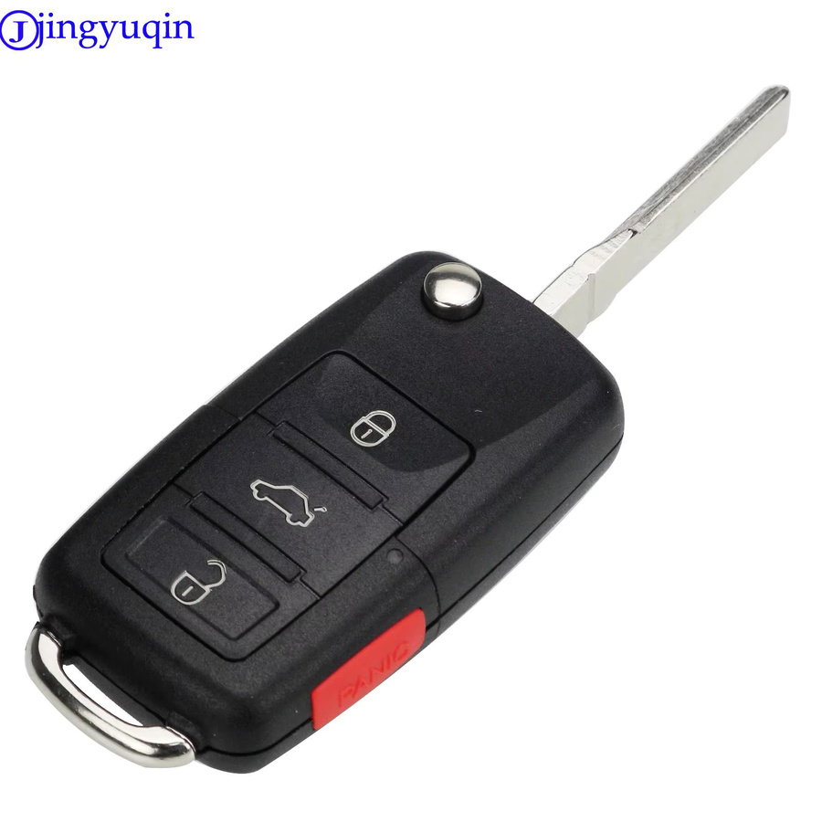 Jingyuqin ASK HL01J Remote Key Shell für Volkswagen VW Touareg, Flip Key Fob, Schwarz, 315 MHz, ID48 4B - Bild 2