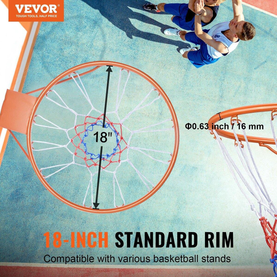 Buying Solutions, MB Basketballkorb Wandtür-montierbar mit Netz Orange - Bild 3