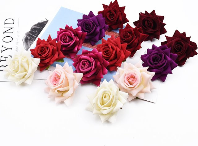 TTCY Künstliche Seidenrosen in Multicolour für Hochzeiten, Weihnachten und dekorative Blumenkränze - Bild 1