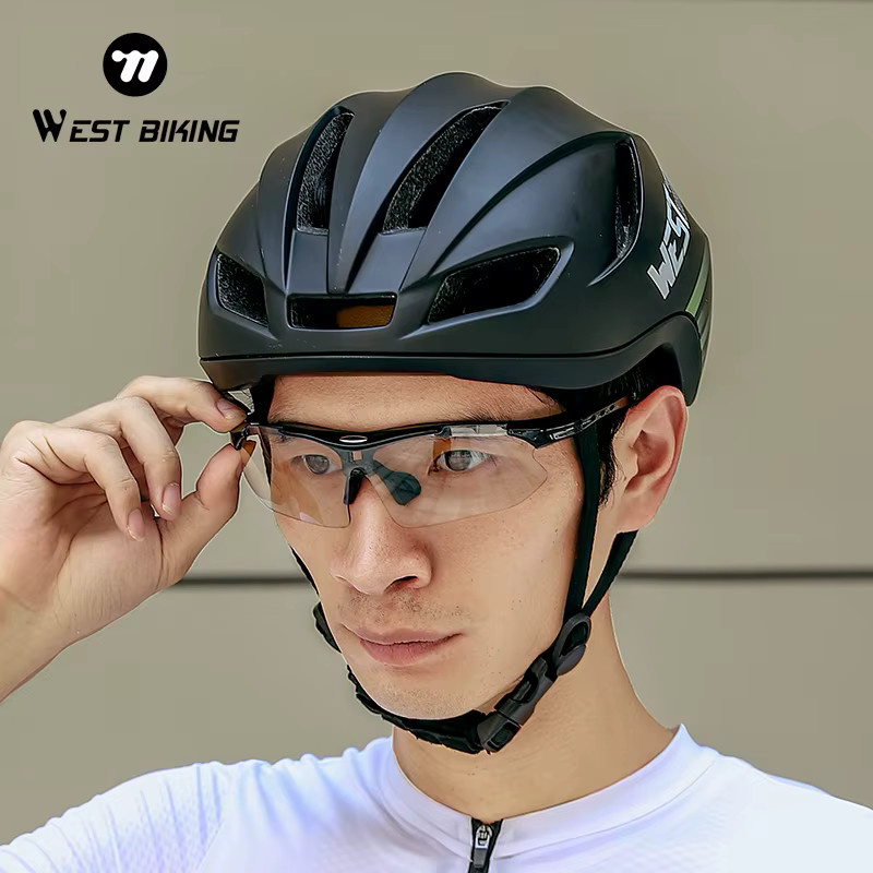 WEST BIKING Photochrome Sportsonnenbrille, Kunststoff, Wrap - Bild 5