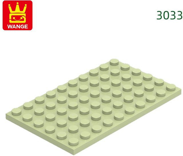 Yiran toy 3033 6x10 Grundplatte Bausteine, 12-teiliges Set, beige - Bild 1