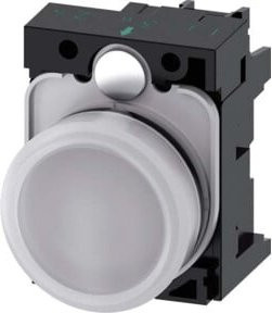 Siemens Indus.Sector Leuchtmelder weiß mit glatter Linse aus Kunststoff 3SU1102-6AA60-1AA0 - Bild 1