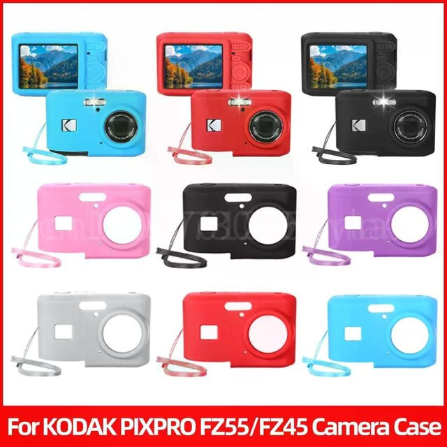 Kodak PIXPRO FZ45/FZ55 Silikon Schutzhülle mit Lanyard in Pink - Bild 1