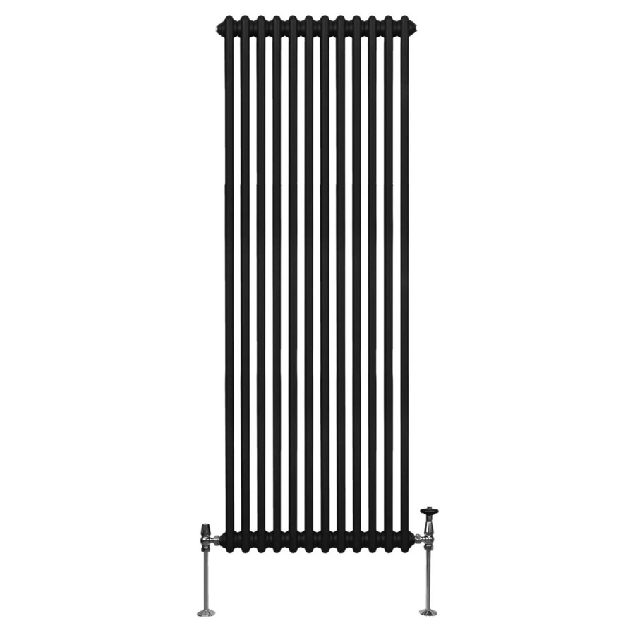 Monstershop Traditioneller 2 Spalten Heizkörper aus Stahl, Schwarz, Höhe: 180,0 cm, Breite: 56,2 cm - Bild 2
