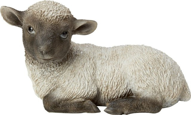 Deko-Figur Lamm in Schwarz-Weiß aus Polyresin, Höhe: 20 cm - Bild 1