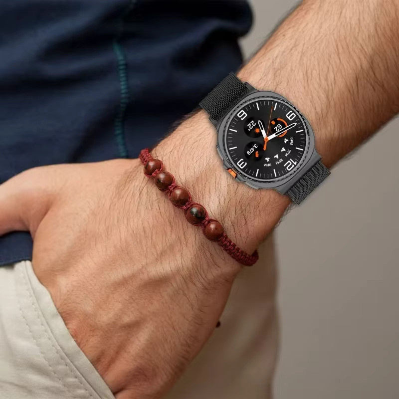 TINUORA Uhrenarmband Milanese Loop, Edelstahl, Schwarz, Herren Damen - Bild 3