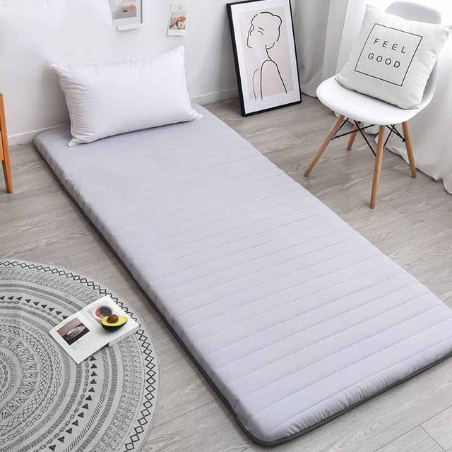 WTEMPO Matratzenauflage Steppdecke mit Wolle und Polyester, Grau, B/T: 120 x 200 cm - Bild 1