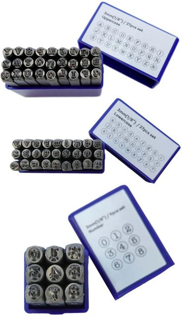 Homyl Metall Stanzwerkzeugset aus Edelstahl in Silber für Schmuck und Handwerk zur Gravur von Stahl und Papier - Bild 1