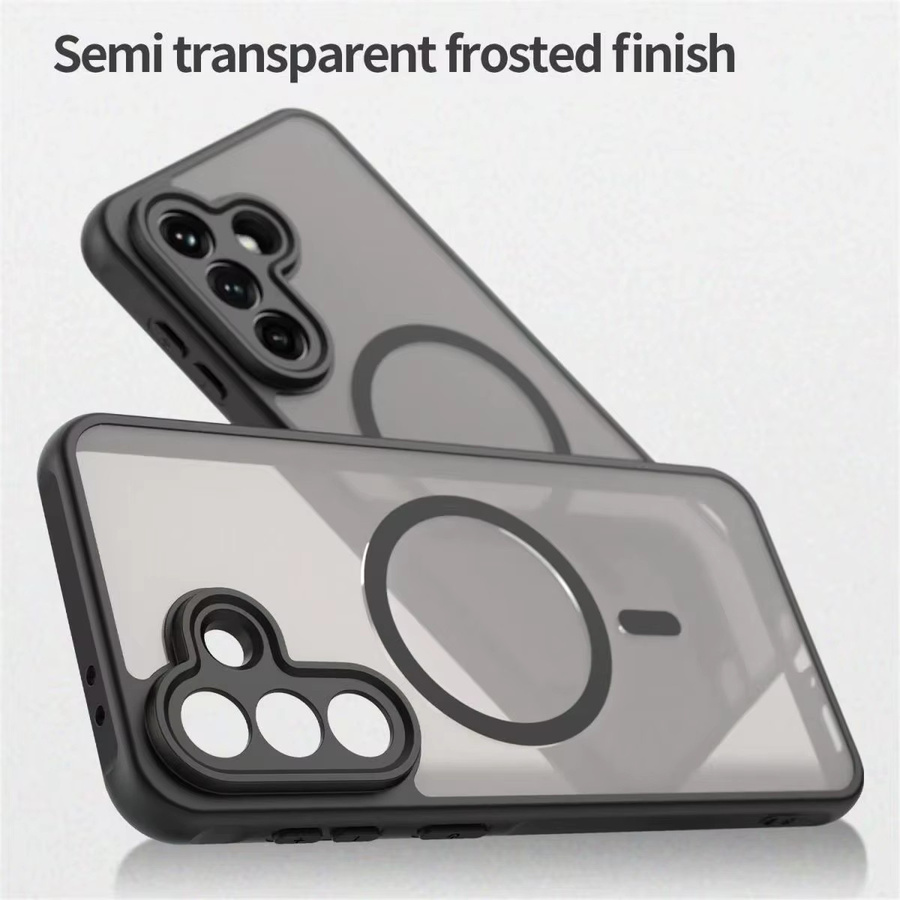 Magnetische Schutzhülle für Samsung A16 A26 A36 A56 A57 A17 A37 A57 mit MagSafe Funktion, stoßfeste matte PC-Hülle in Schwarz - Bild 3