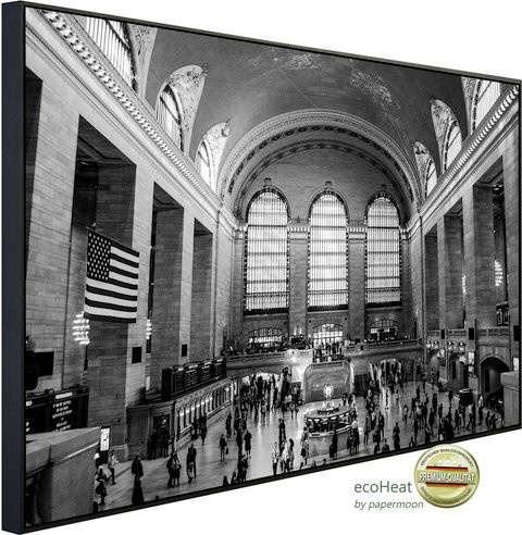 papermoon Infrarotheizung EcoHeat Hauptbahnhof New York mit Matt-Effekt in Bunt, App-Steuerung und Überhitzungsschutz - Bild 1
