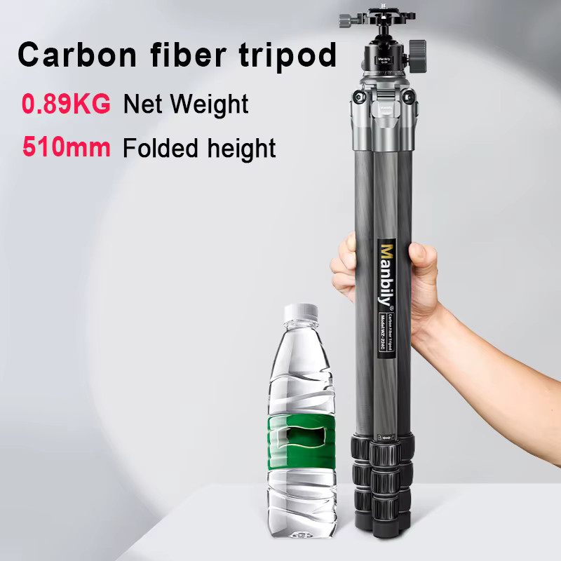 Manbily WZ-224Plus Leichtes Kohlefaser-Reisestativ für Kameras und Smartphones mit 10 kg Traglast - Bild 2