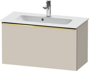 Duravit Waschtischunterschrank D-Neo Compact in Taupe Beige, wandhängend mit einer Schublade, glänzend, B/T/H: 81 x 37,2 x 44 cm - Bild 1