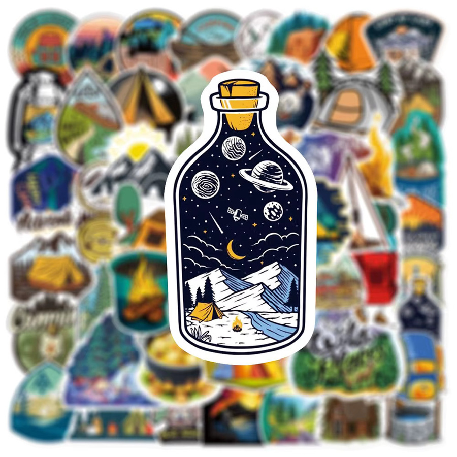 Rspctou Wald Camping Wandern Outdoor Aufkleber, Sticker, 10/30/50 Stück - Bild 3