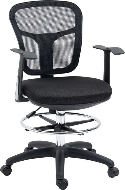 Vinsetto Ergonomischer Bürostuhl in Schwarz mit Stoffbezug, höhenverstellbar und drehbar, B/T/H: 59 x 59 x 95-115 cm - Bild 1