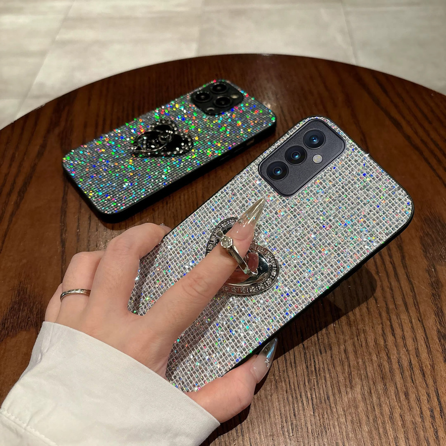 Stoßfeste Glitzer-Schutzhülle mit Herzdesign für Samsung Galaxy S25 S24 S23 S26 Plus FE Ultra A15 A16 A37 A57 A55 in Schwarz - Bild 2