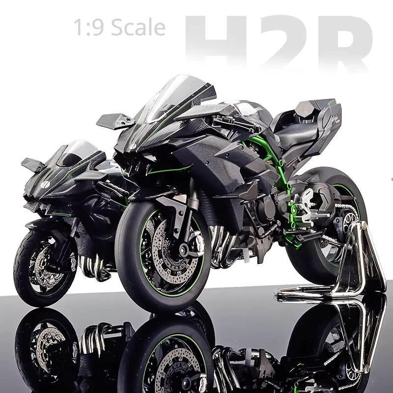 Kawasuki Ninja H2R H2, Motorrad Modell, 1:9, Metall, mit Sound und Licht - Bild 2
