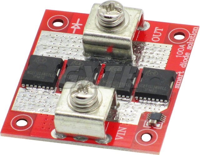 GXTH Diodenmodul mit 100 A Stromstärke und Rückflussschutz in Rot - Bild 1