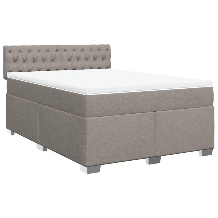vidaXL Boxspringbett mit Matratze Hybrid-Design in Taupe, B/T: 160 x 200 cm - Bild 2