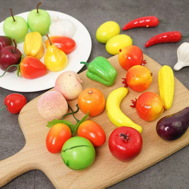 ZYF Künstliches Obst und Gemüse aus Schaumstoff und Kunststoff als Dekoration und Fotografie-Requisit in Multicolor - Bild 2