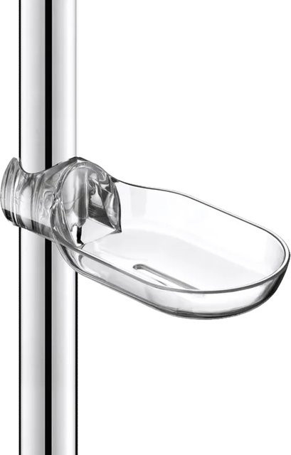 Delabie abnehmbare und verschiebbare Seifenablage in transparent für Haltegriffe mit Ø25 mm oder Ø32 mm - Bild 1