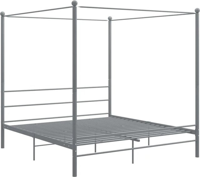 vidaXL Himmelbett aus Metall in Grau Matt B/T/H: 180 x 200 x 208 cm - Bild 1