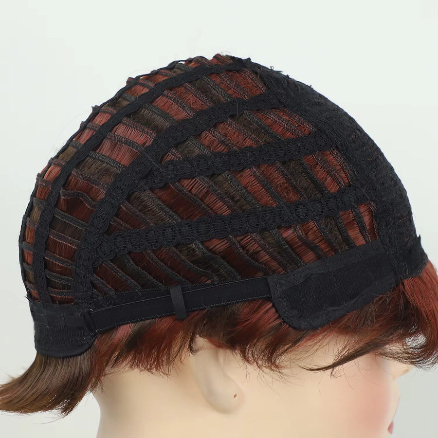 MSIWIGS Bob-Perücke, braun, synthetisch, hitzebeständig - Bild 4
